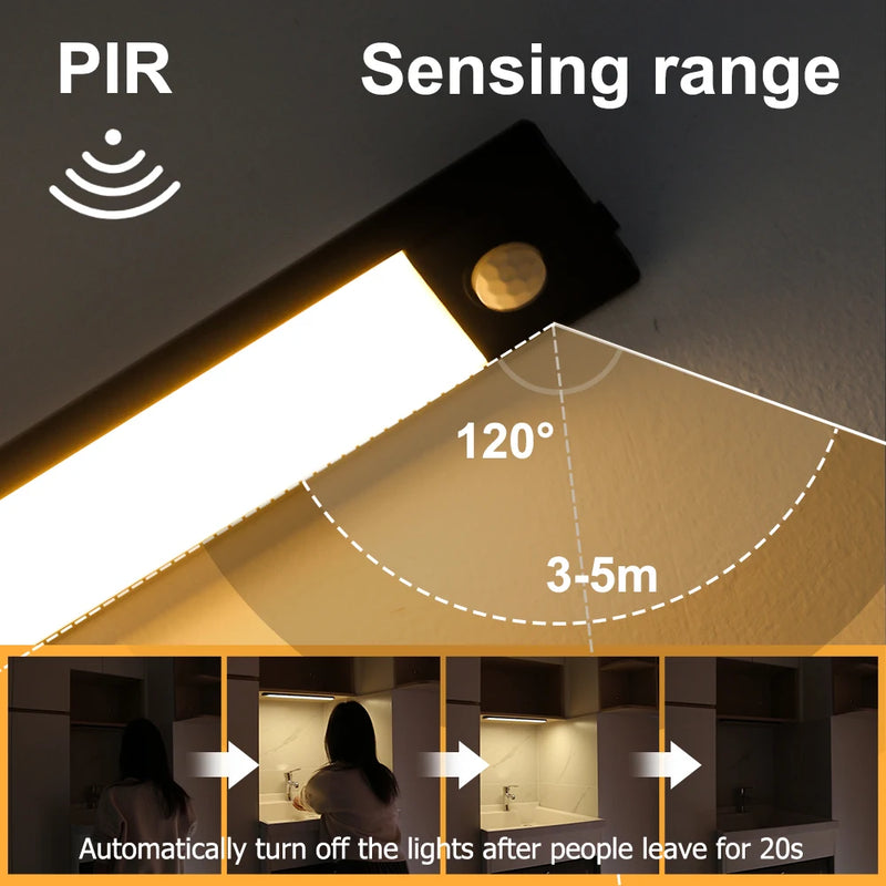 détecteur de mouvement led rechargeable pour armoires cuisine