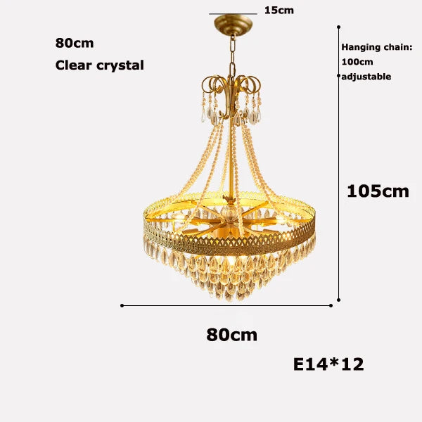 lustre à led en cristal forme larme rose 2024 luminaire élégant moderne - vue 12 sur 14