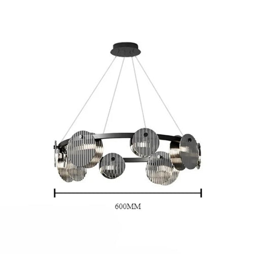 lustre moderne en fer et verre pour décoration intérieure - vue 11 sur 12