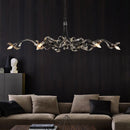 lustre postmoderne de luxe en acier inoxydable simple et personnalisé
