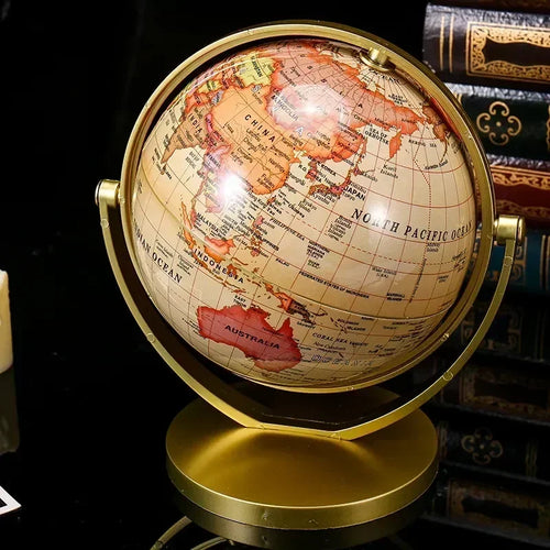 globe terrestre rétro haute définition pour étudiants éducatif rotatif - vue 2 sur 6
