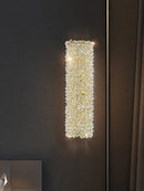 applique murale en métal doré avec ampoule en cristal clair fil réglable