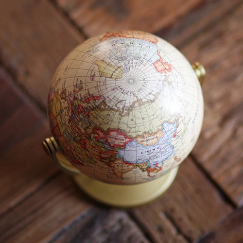 globe terrestre rétro pour enfants apprentissage géographie décoration créative - vue 5 sur 7