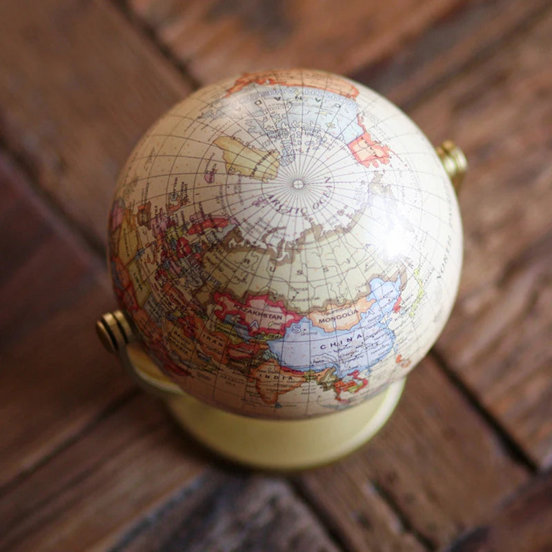 globe terrestre rétro pour enfants apprentissage géographie décoration créative - vue 4 sur 7