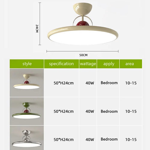 plafonnier led nordique en fer avec soucoupe volante luminaire décoratif d'intérieur - vue 5 sur 12