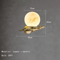 applique murale en cuivre et marbre naturel design élégant pour intérieur