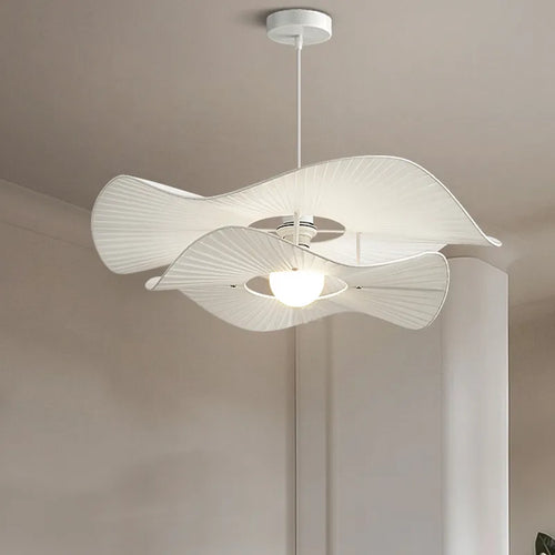 Suspension à chapeau nordique E27 lampes suspendues en tissu blanc pour salon salle à manger chambre lustre LED Luminaire d'intérieur - vue 2 sur 7