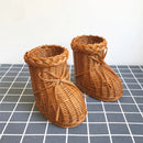 panier de rangement en rotin tissé style animal fait main