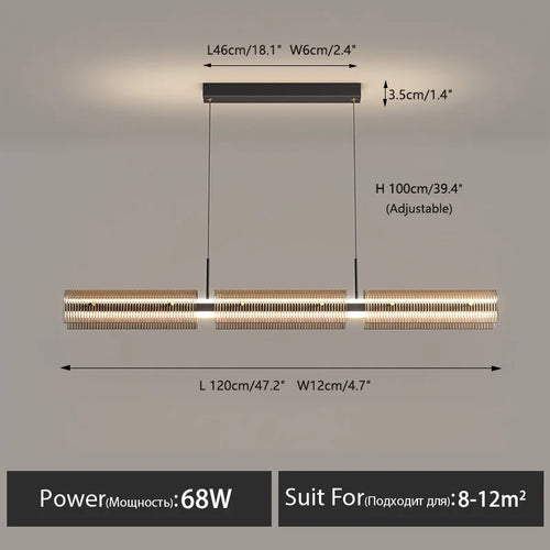 lustre nordique pour éclairage de table et cuisine - vue 9 sur 9