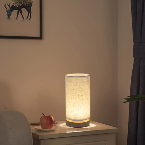 lampe de table en bois massif au style chaleureux et simple - vue 6 sur 5