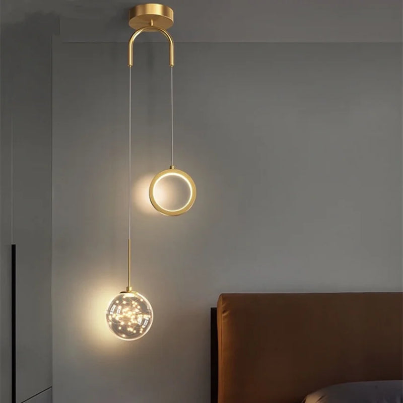 Éclairage de suspension LED moderne pour chambre à coucher chevet hôtel lampe suspendue décoration lustres entrée nordique plafonniers maison