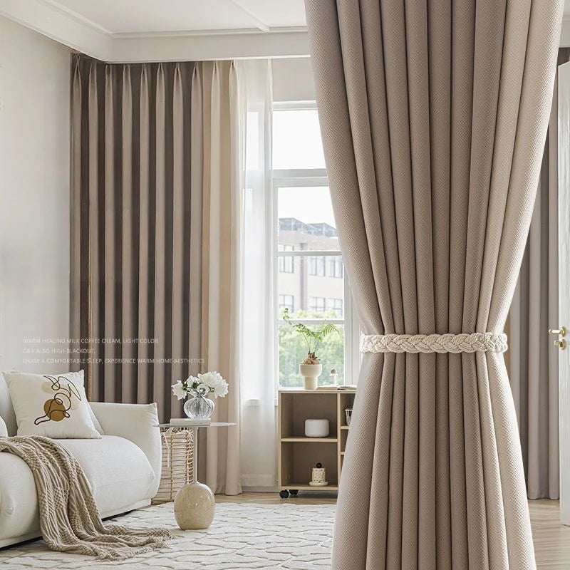Rideau occultant style nordique pour salon chambre épais - vue 3 sur 16