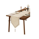 Chemin de table beige vintage fleurs style champêtre