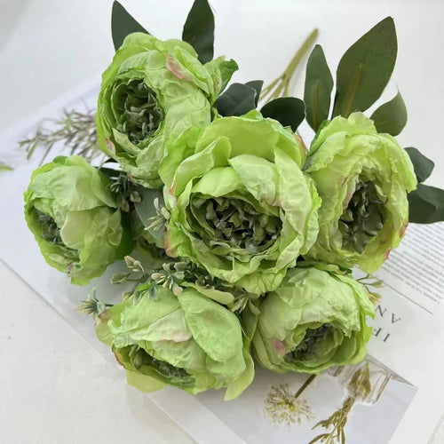 fleurs artificielles bouquet de pivoines pour mariage et décoration - vue 14 sur 13