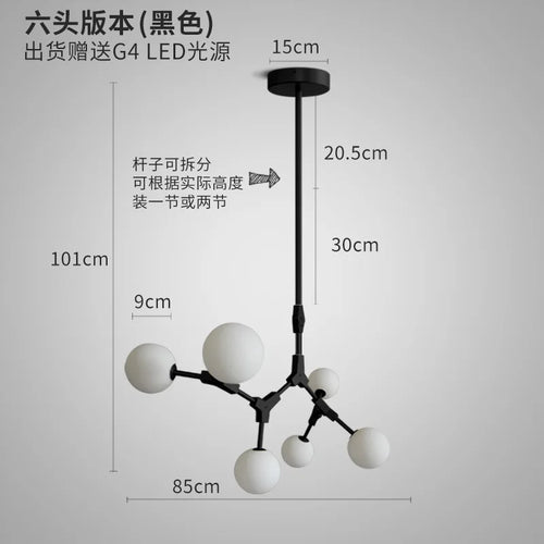 lustre moderne nordique pour décoration intérieure élégante - vue 11 sur 18