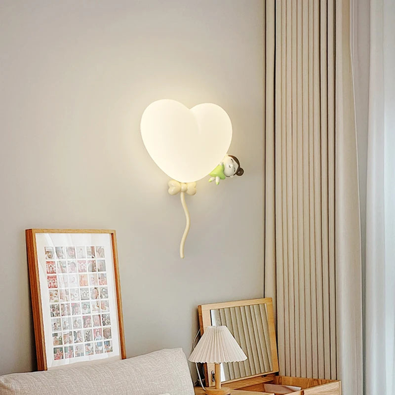 applique murale créatives pour enfants en forme de couronne et cœur