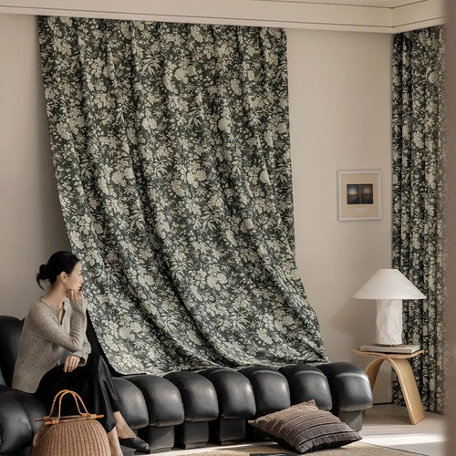 Rideau occultant floral moderne pour chambre ou salon - vue 4 sur 8