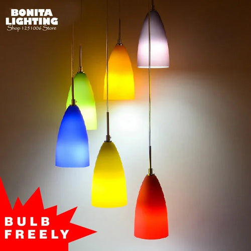 lustre suspendu en verre dépoli pour décoration moderne de la maison