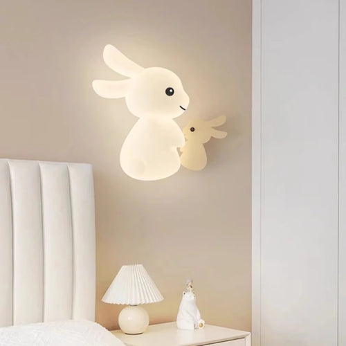 Applique murale de lapin mignon LED lampe de chambre d'enfant moderne Simple chaud chambre de bébé pépinière petite fille garçon chambre chevet appliques murales