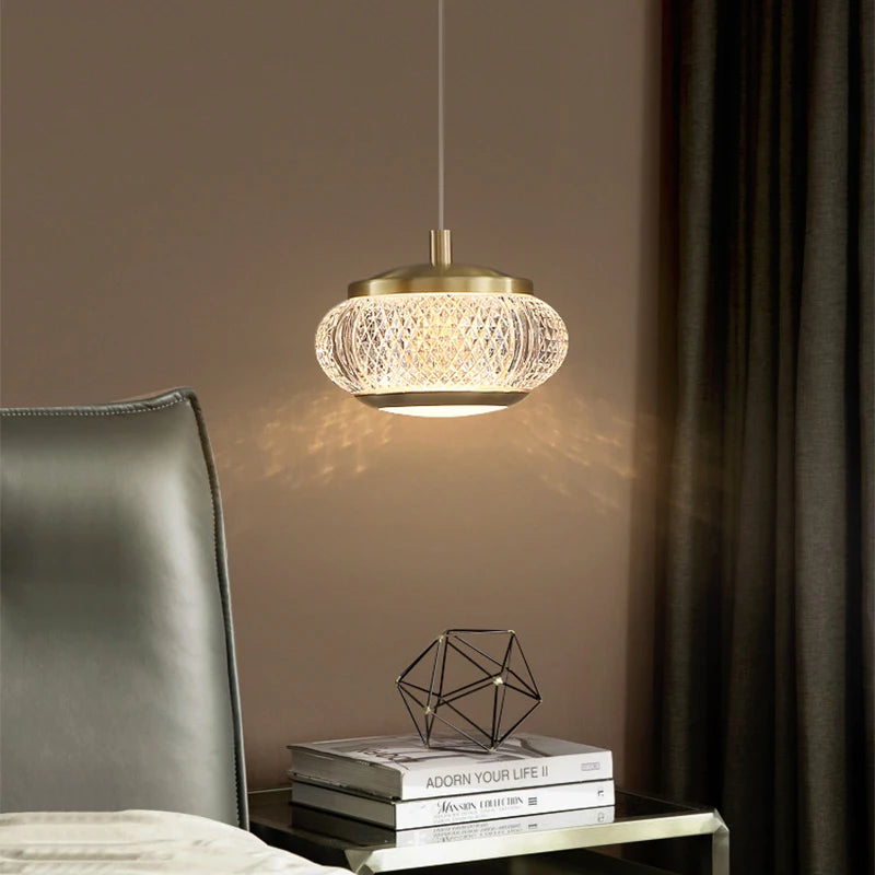 Lustre nordique ovale en cristal LED