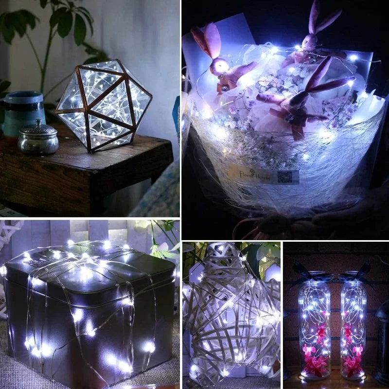 guirlande lumineuse led en fil de cuivre pour décorations festives - vue 10 sur 13