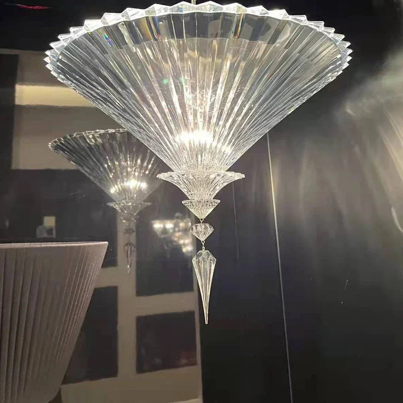 plafonnier en cristal éclairage intérieur décoratif luxe - vue 2 sur 6