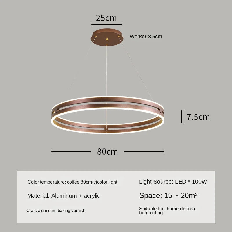 lustre circulaire moderne design créatif pour intérieur lumineux - vue 11 sur 15