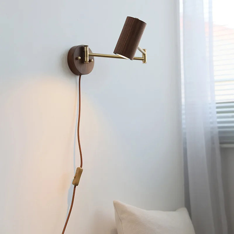 applique murale wabi-sabi à bras long pivotant avec interrupteur - vue 4 sur 11