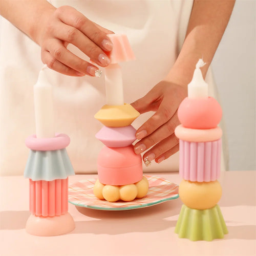 moule à bougie en silicone pour créations artisanales parfumées - vue 6 sur 16