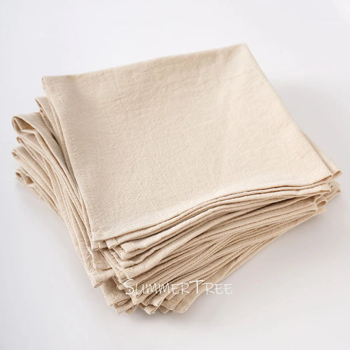 Serviette de table coton lavé style vintage lot12