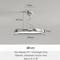 lustre moderne simple style nordique en aluminium avec lumières LED
