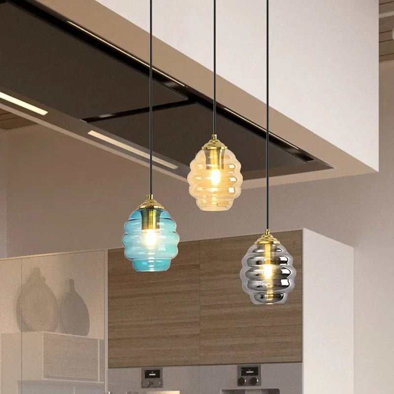 Suspension en verre nordique pour salle à manger - vue 4 sur 21