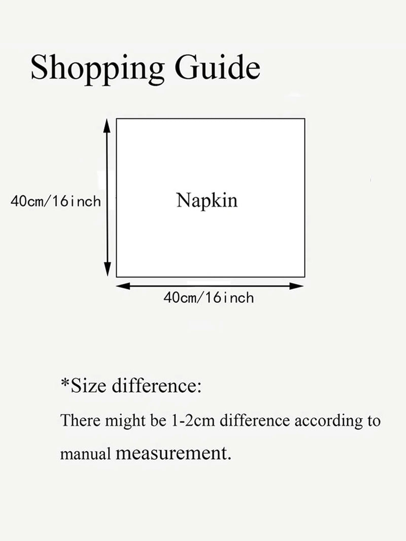 Serviette de table style vintage brodée bordure dentelle