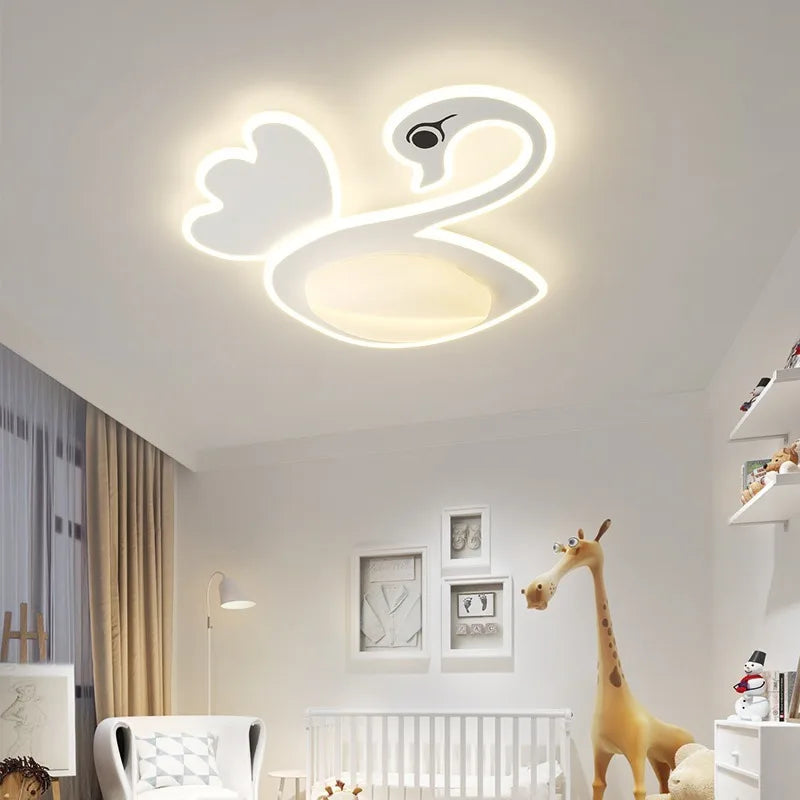 plafonnier animaux dessin animé pour chambre d enfant avec télécommande - vue 4 sur 10