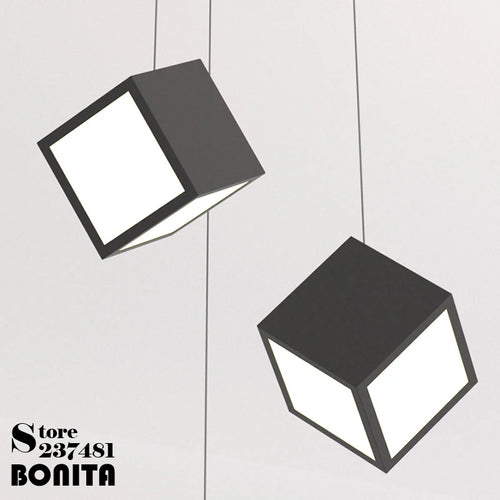 suspension moderne à LED géométrique en acrylique design minimaliste - vue 6 sur 12