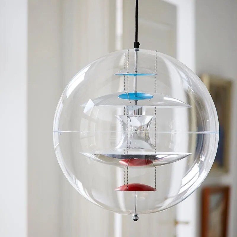 Design nordique en verre: Suspension Globe