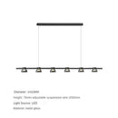 lustre en verre minimaliste italien pour intérieur moderne