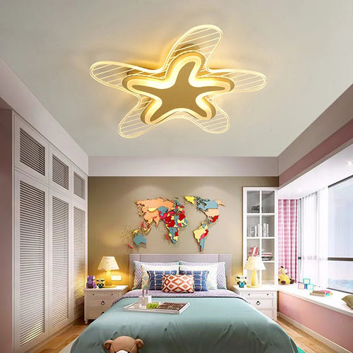 plafonnier étoile led pour décoration et éclairage intérieur - vue 2 sur 12
