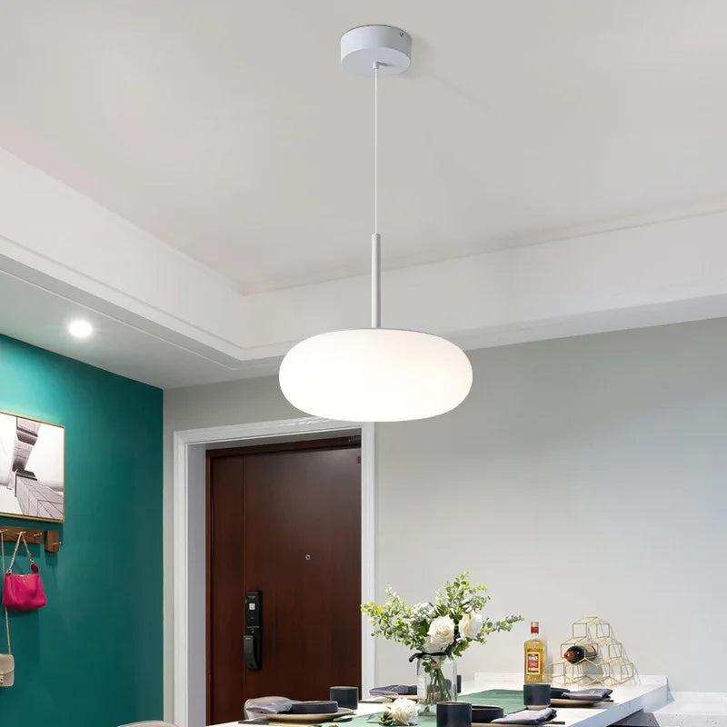 lustre nordique simple led suspendu pour éclairage décoratif - vue 5 sur 14