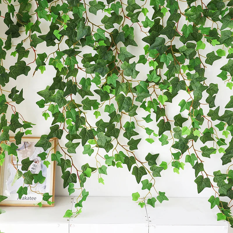 plantes artificielles lierre pour décoration mariage fête jardin 80 feuilles