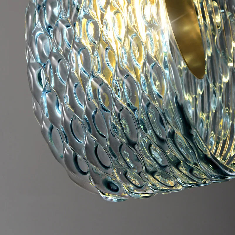 suspension en verre moderne petite lampe à main - vue 6 sur 8