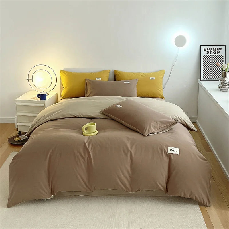 housse de couette double face luxueuse pour un ou deux personnes