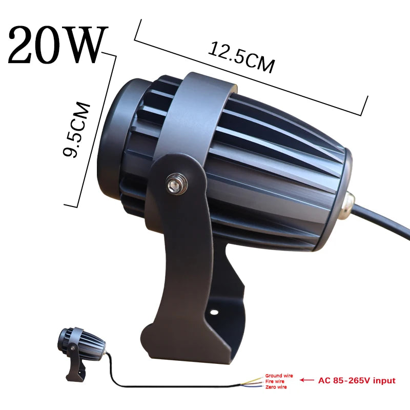 lampe led étanche pour éclairage extérieur jardin et sentier - vue 11 sur 15