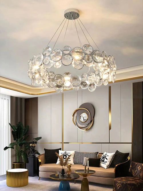 lustre en cristal k9 moderne pour décoration intérieure élégante - vue 5 sur 10
