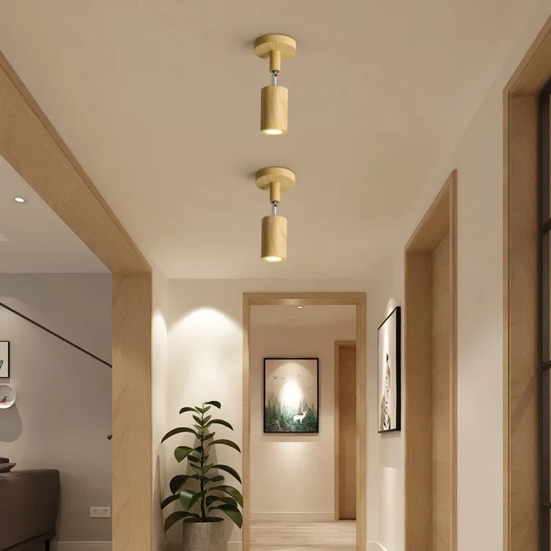 Projecteur de salon ouvert en bois massif