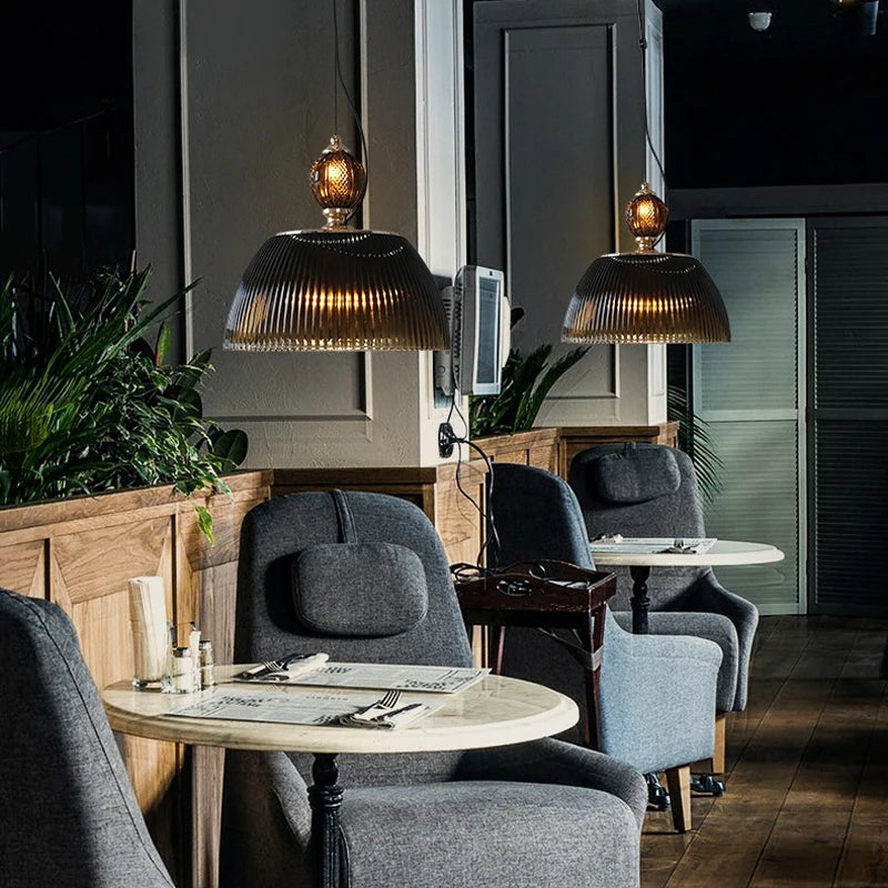 suspension créative nordique en verre pour restaurant et chambre moderne