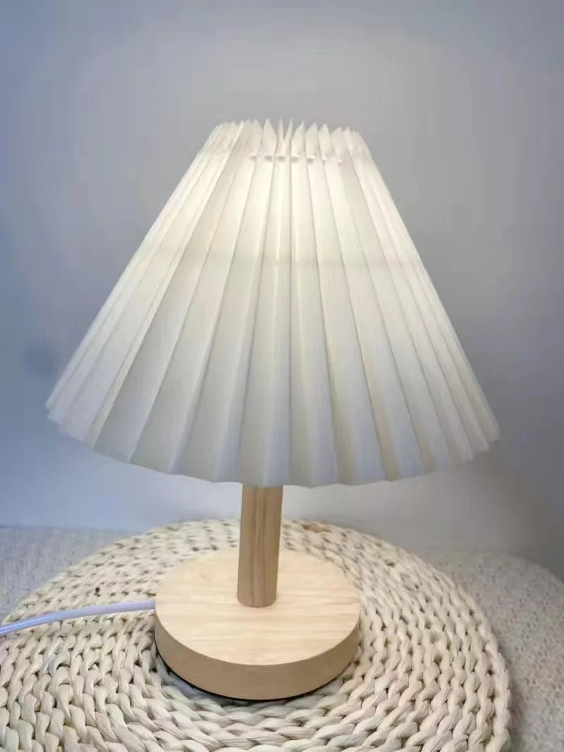 Lampe de Table plissée LED nordique moderne Ins