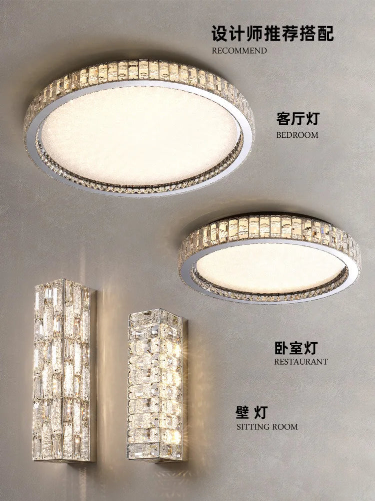 applique murale en cristal avec éclairage moderne pour décoration intérieure - vue 5 sur 12