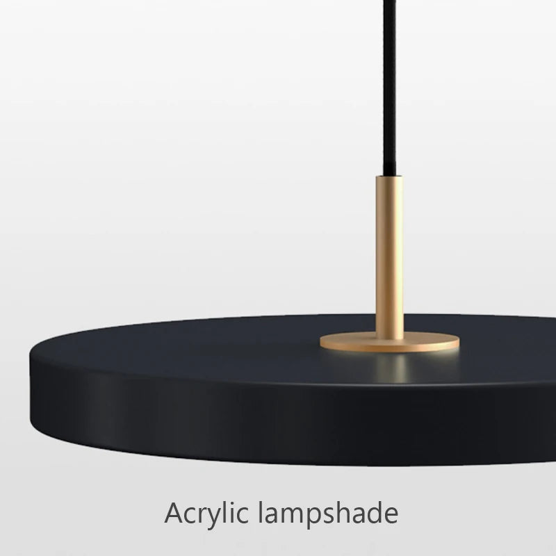 suspension led moderne lumière disque suspendus décoration luminaire lustre - vue 6 sur 12