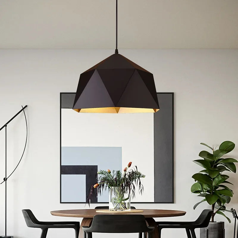 lustre moderne simple en fer pour maison restaurant